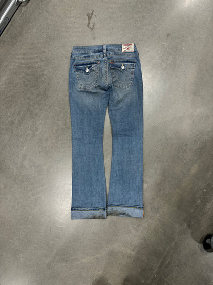 Vintage Y2K Distressed True Religion Low Rise Becky Cut Jeans [28x31]