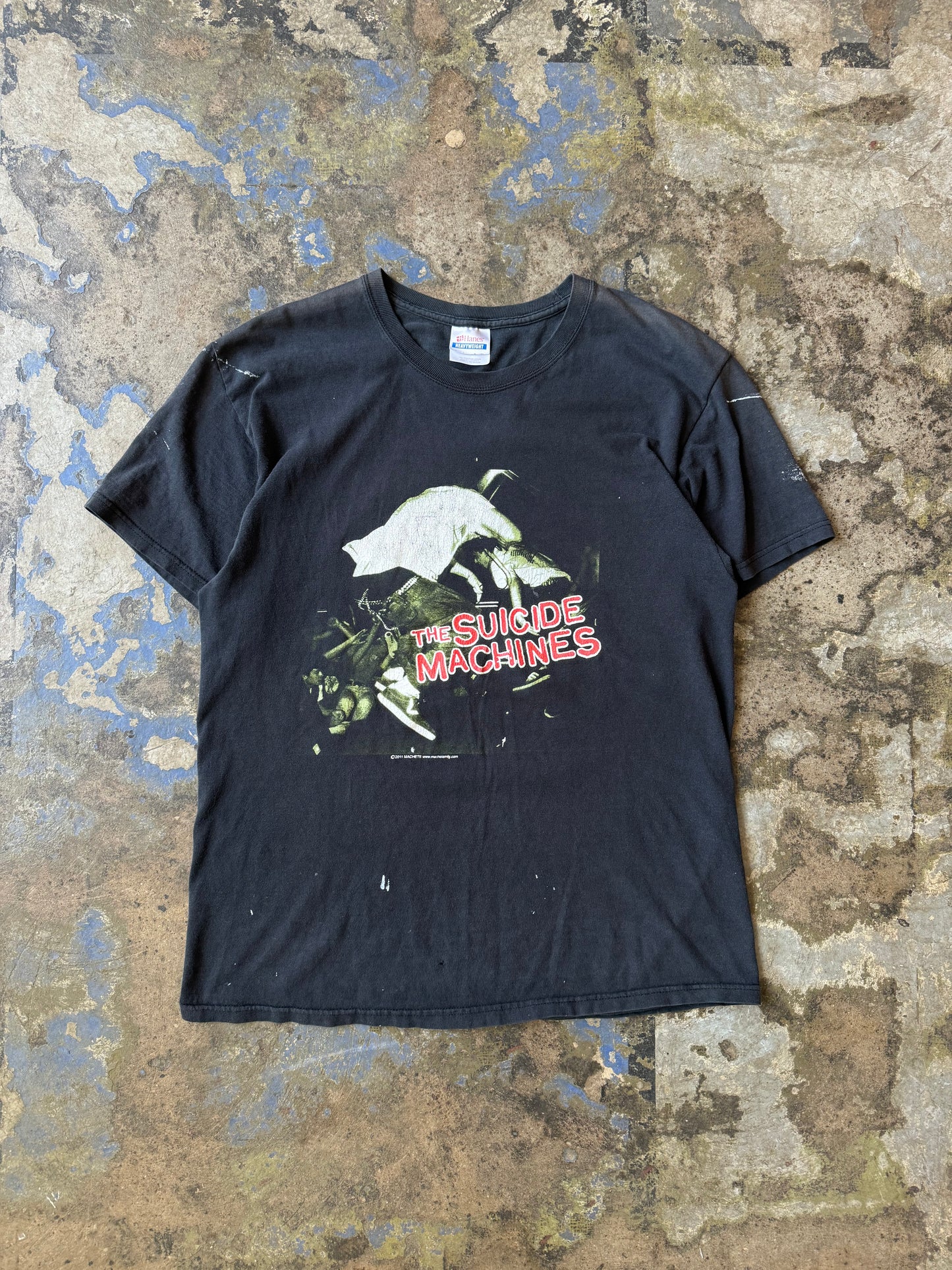 Vintage Y2K Distressed Suicide Machines T-Shirt [L]