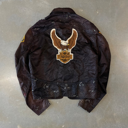 1970s Harley Davidson #1 Patched Jacket