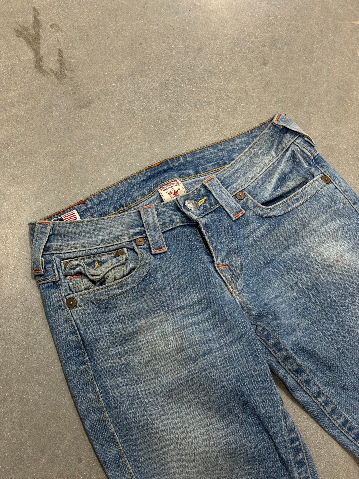 Vintage Y2K Distressed True Religion Low Rise Becky Cut Jeans [28x31]