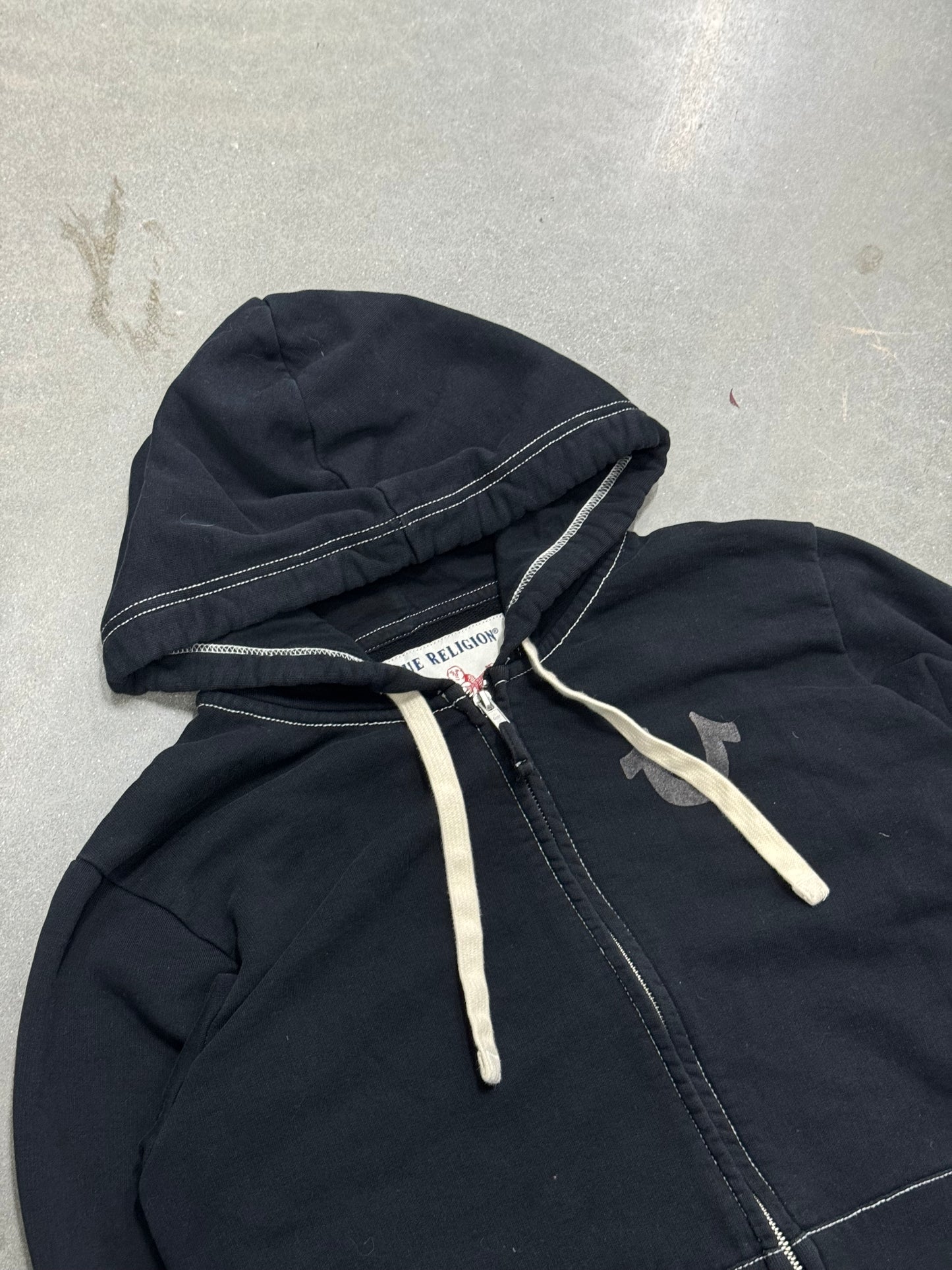 Vintage Y2K True Religion Zip-Up Hoodie [L]