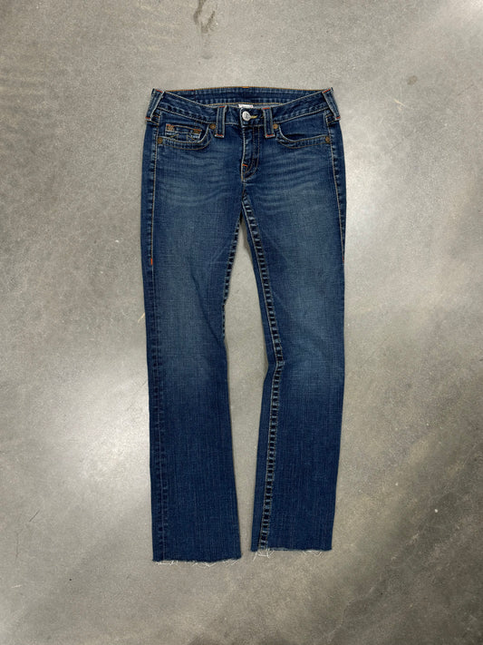 Vintage Y2K True Religion Low Rise Johnny Cut Jeans [28x32]