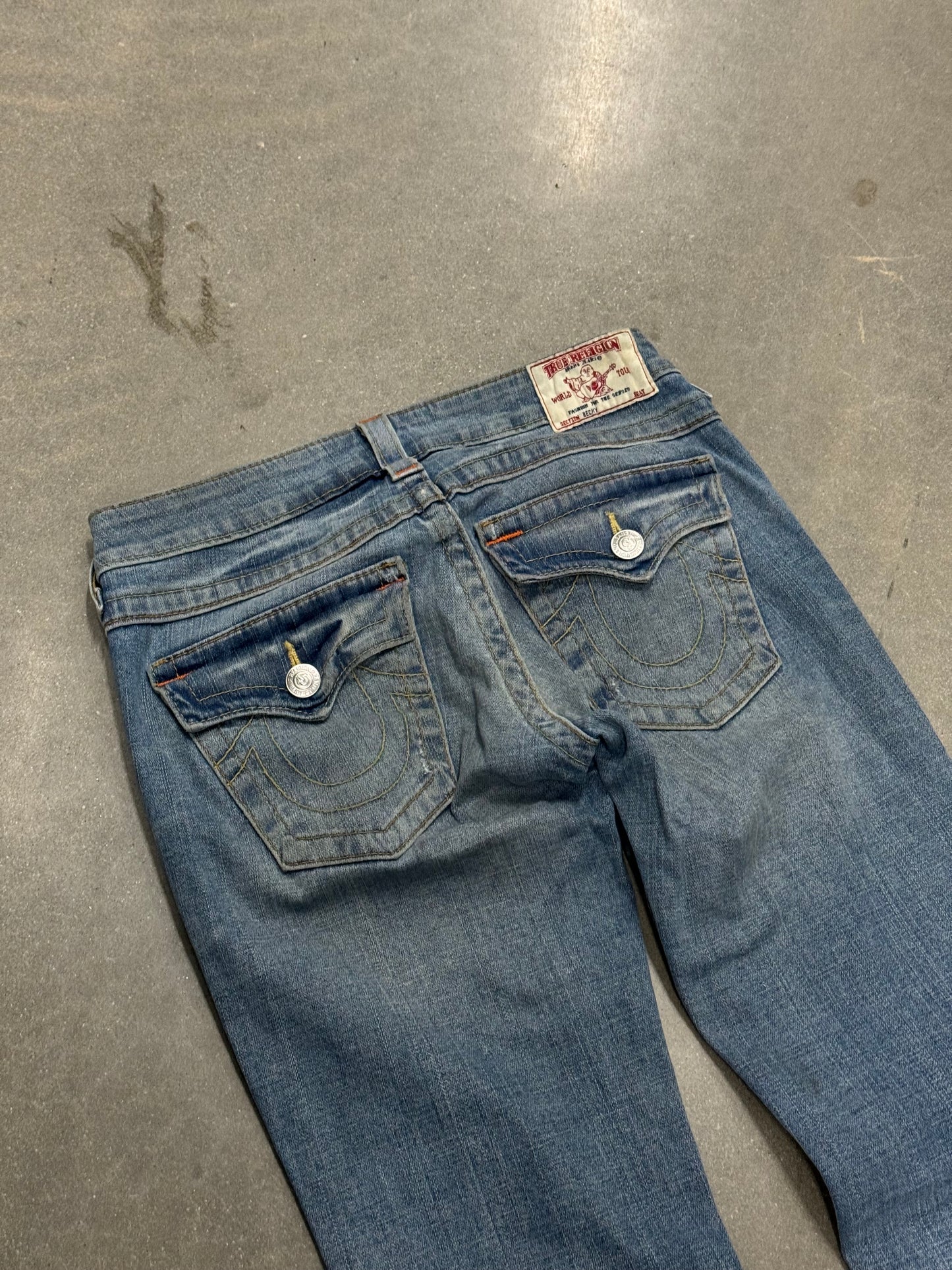 Vintage Y2K Distressed True Religion Low Rise Becky Cut Jeans [28x31]