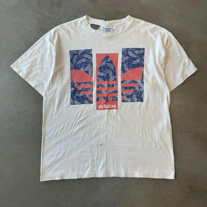 Vintage 1990s Disstresses Adidas T-Shirt [XL]