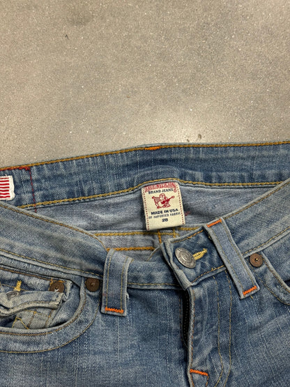 Vintage Y2K Distressed True Religion Low Rise Becky Cut Jeans [28x31]