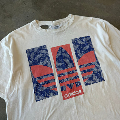 Vintage 1990s Disstresses Adidas T-Shirt [XL]