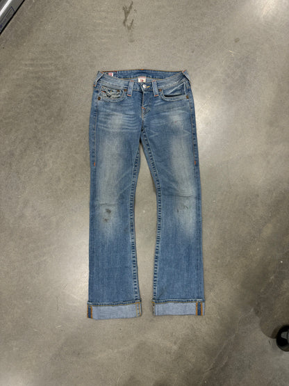 Vintage Y2K Distressed True Religion Low Rise Becky Cut Jeans [28x31]