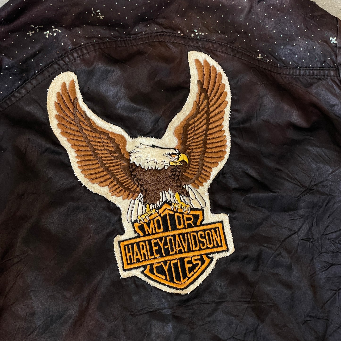 1970s Harley Davidson #1 Patched Jacket