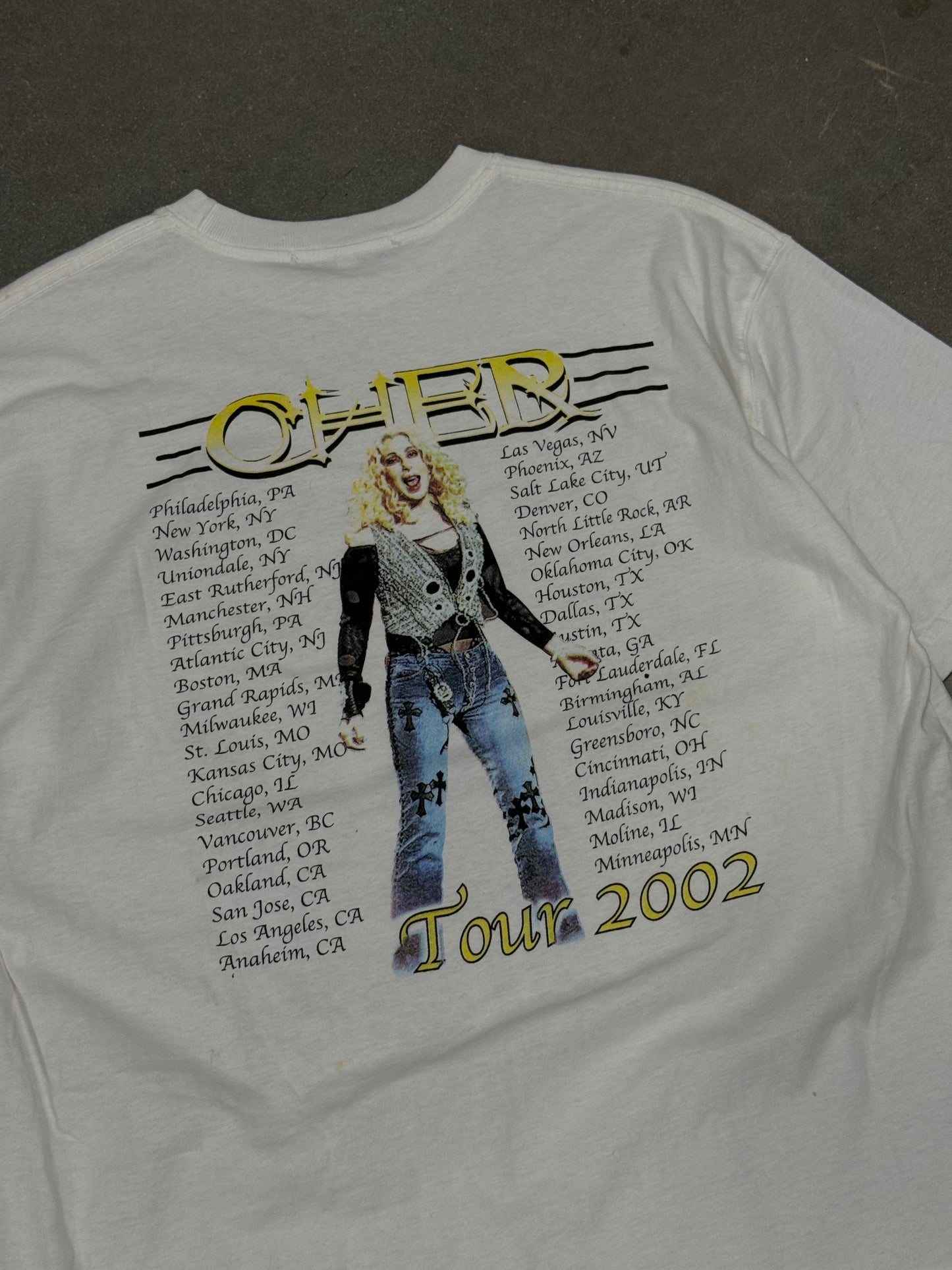 Vintage Y2K Cher Chrome Hearts Farewell Tour T-Shirt [L]