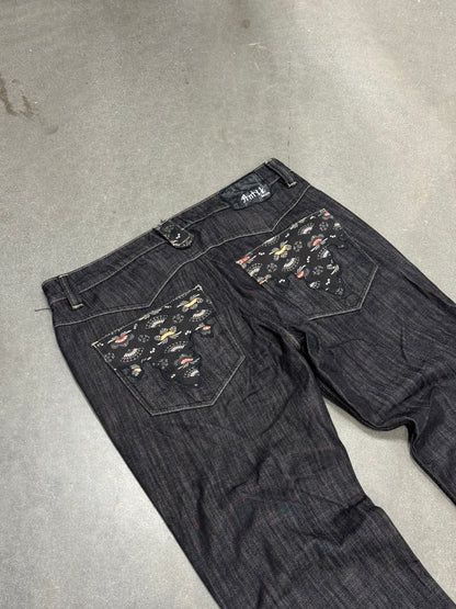 Vintage Y2K Anti Denim Flared Jeans [36x35]