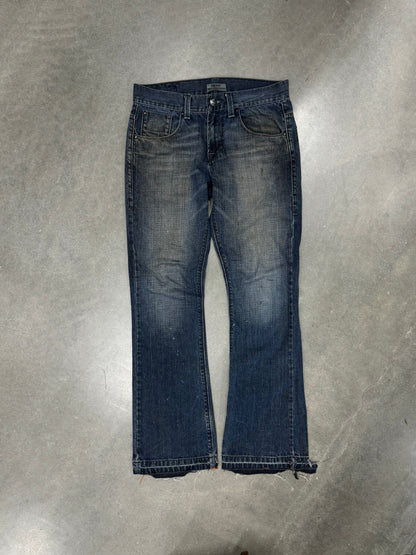 Vintage Y2K Thrashed DKNY Flared Jeans 32x32.5]