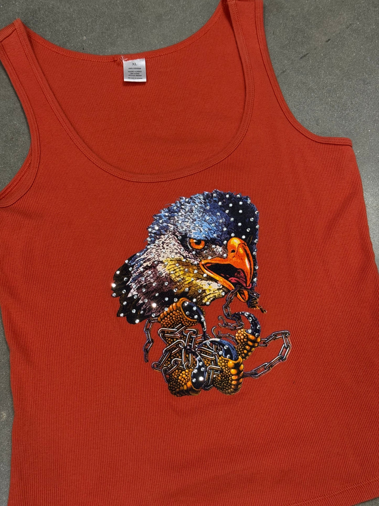 Vintage Y2K Bedazzled Los Angeles Tank Top [XL]