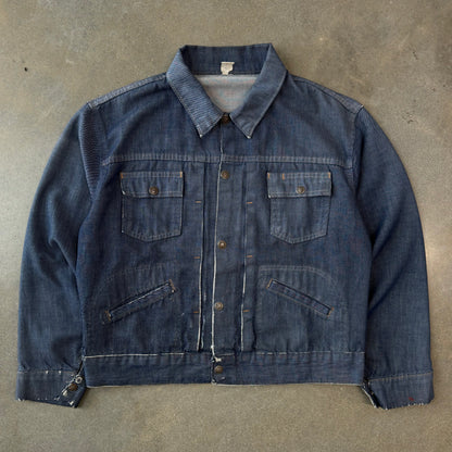 1970s French Selvedge Work Denim Jacket [M/L]