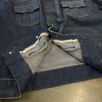 1970s French Selvedge Work Denim Jacket [M/L]