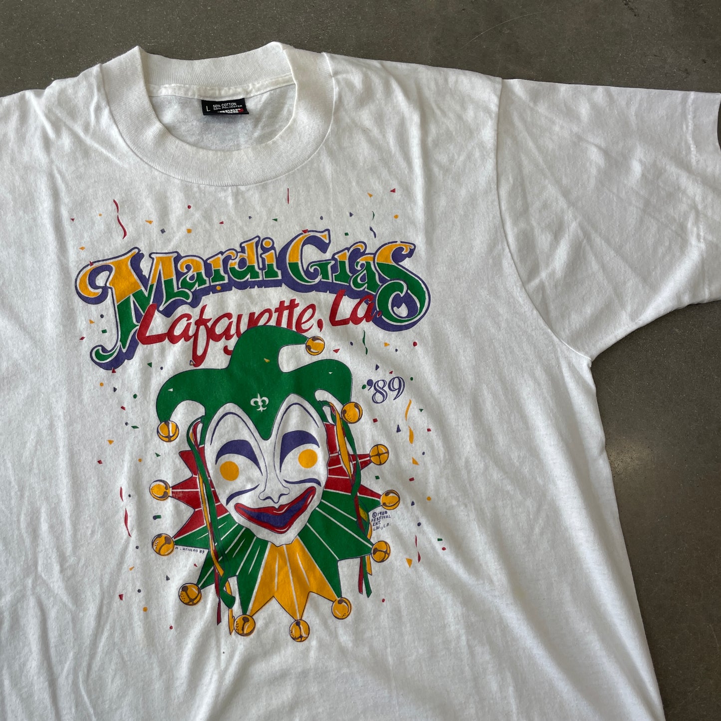 1988 Mardi Gras Festival T-Shirt [L]