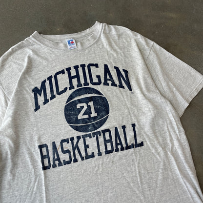 1990s Distressed Michigan Basketball T-Shirt [XXL]