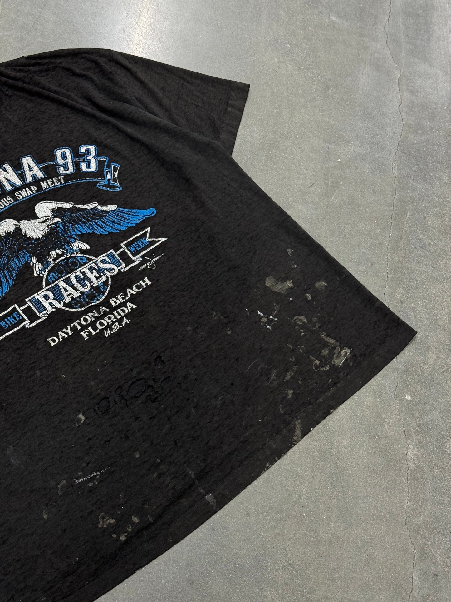 Vintage 1990s Distressed Bike Week T-Shirt [XXL]