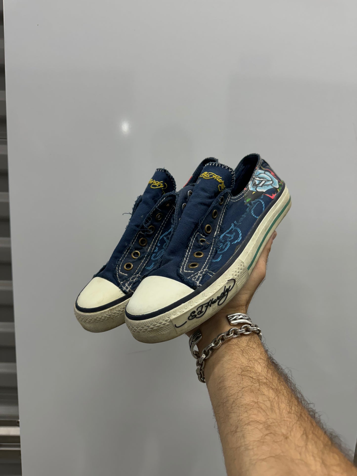 Vintage Y2K Ed Hardy Slip-on Converse [7]