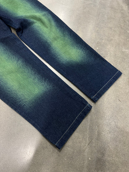 Vintage Y2K Baggy Green/Blue Jeans [34]