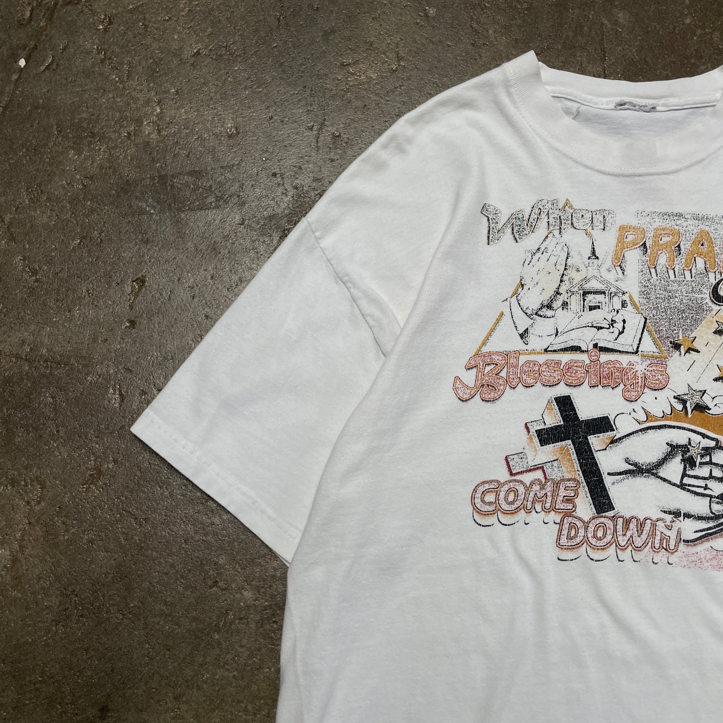 1990s When Prayers Go Up Jesus Parody T-Shirt