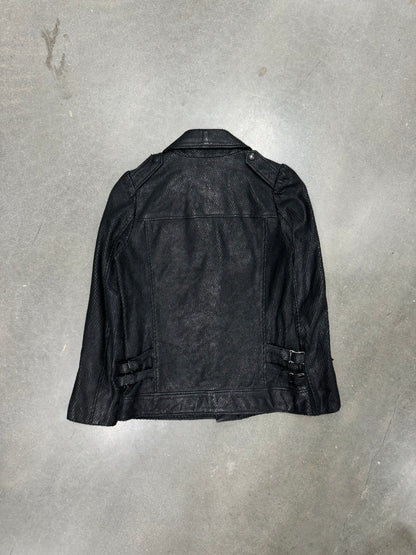 Vintage Y2K Hysteric Glamour Faux Snakeskin Leather Jacket [S/M]