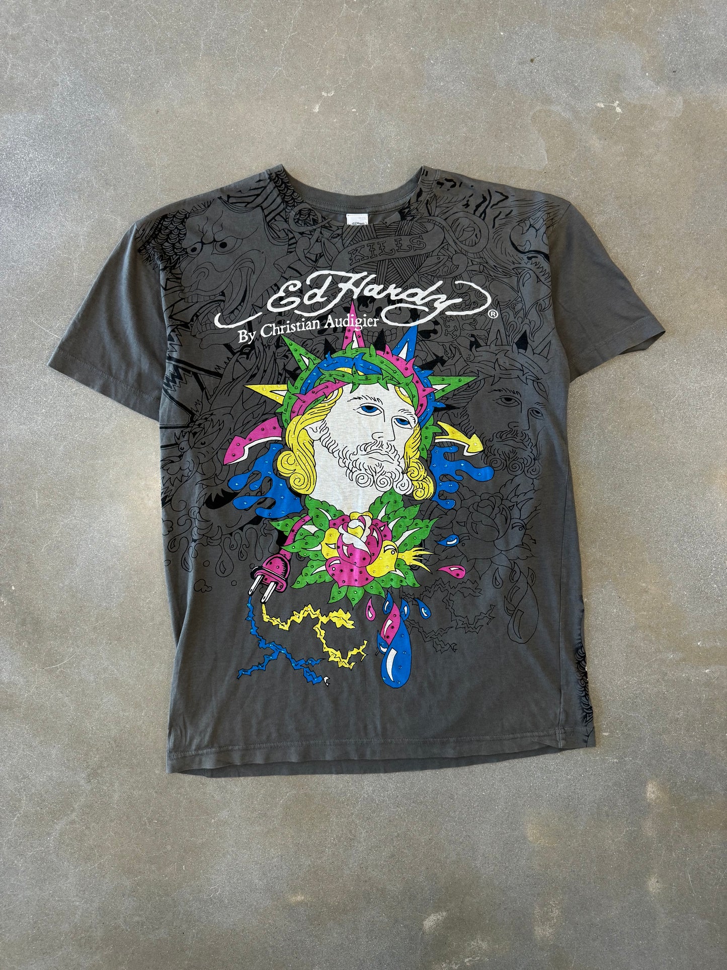 Vintage 2000s Ed Hardy by Christian Audigier T-Shirt [L]