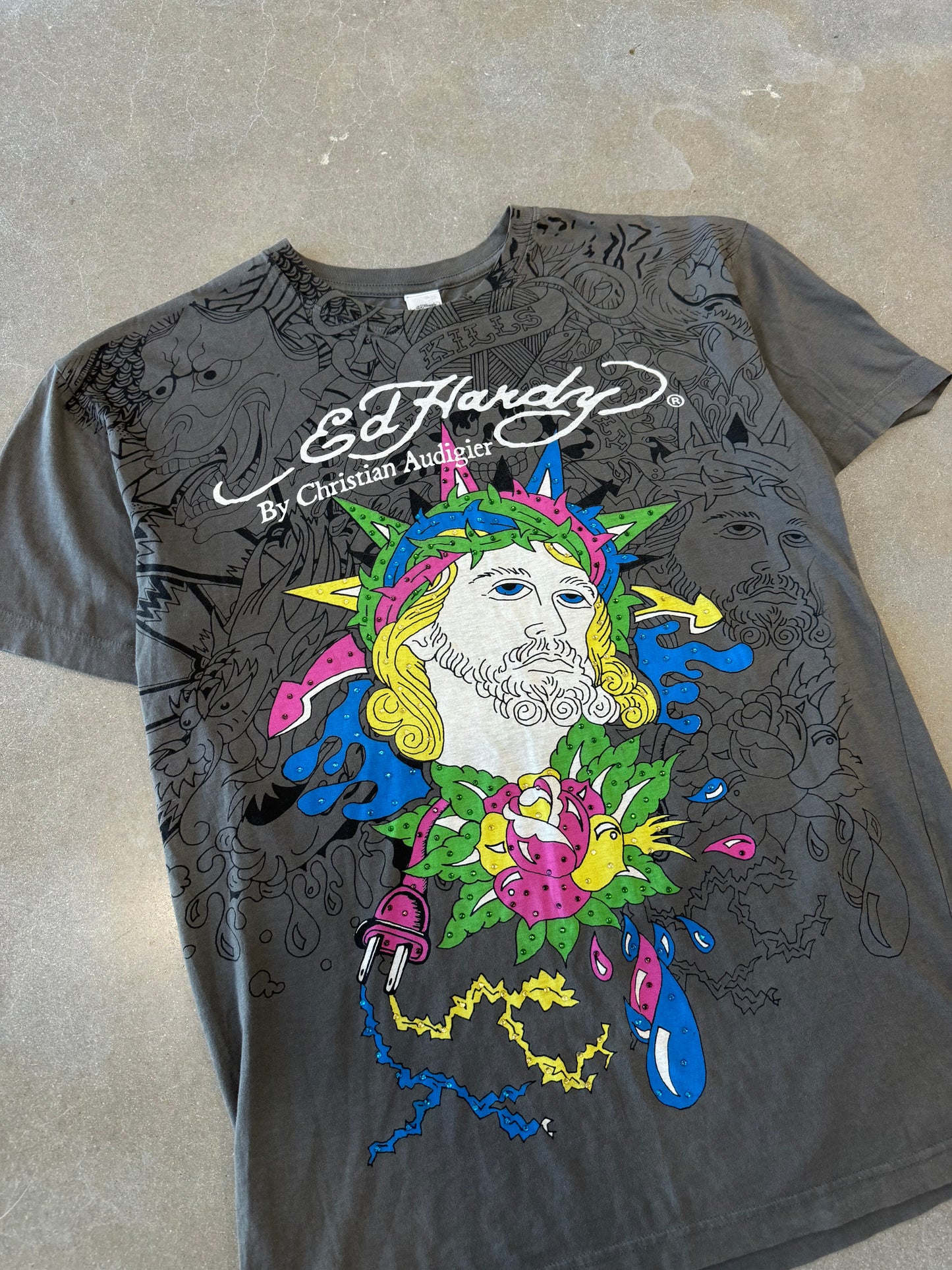 Vintage 2000s Ed Hardy by Christian Audigier T-Shirt [L]