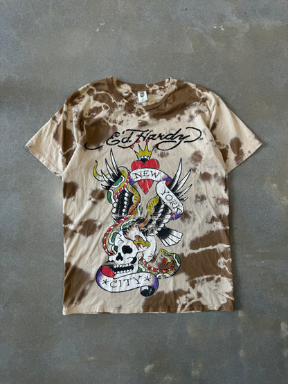 Vintage 2000s Ed Hardy by Christian Audigier Skull Tattoo Camo T-Shirt [L]