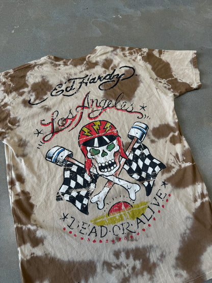 Vintage 2000s Ed Hardy by Christian Audigier Skull Tattoo Camo T-Shirt [L]