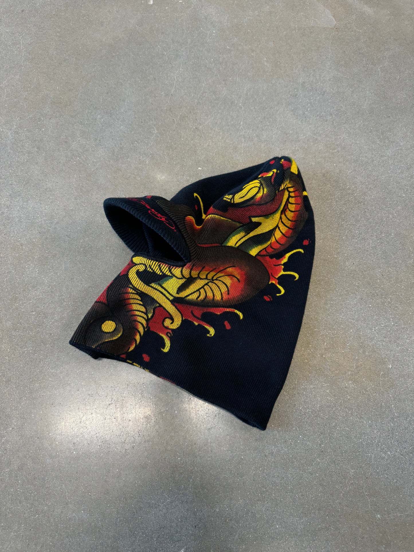 Vintage 2000s Ed Hardy by Christian Audigier Balaclava Brimmed Beanie [OS]