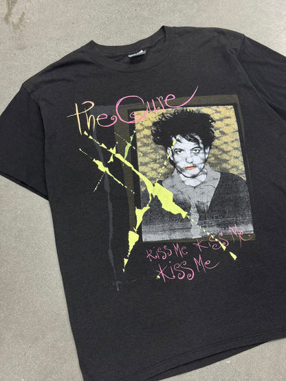 Vintage 1987 Faded The Cure Kissing Tour T-Shirt [L]