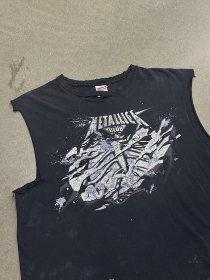 Vintage Y2K Thrashed Metallica Cut-off Shirt [XL]