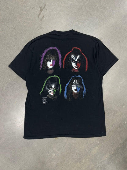 Vintage 1996 Kiss Faces Single Stitch T-Shirt [XL]