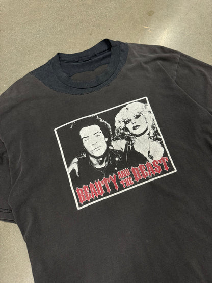 Vintage Y2K Beauty and the Beast Sid Vicious & Nancy Spungen Frankenstein T-Shirt [L/XL]