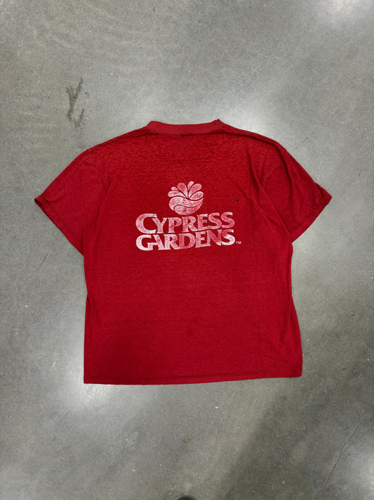 Vintage 1990s Faded Cypress Gardens T-Shirt [L/XL]