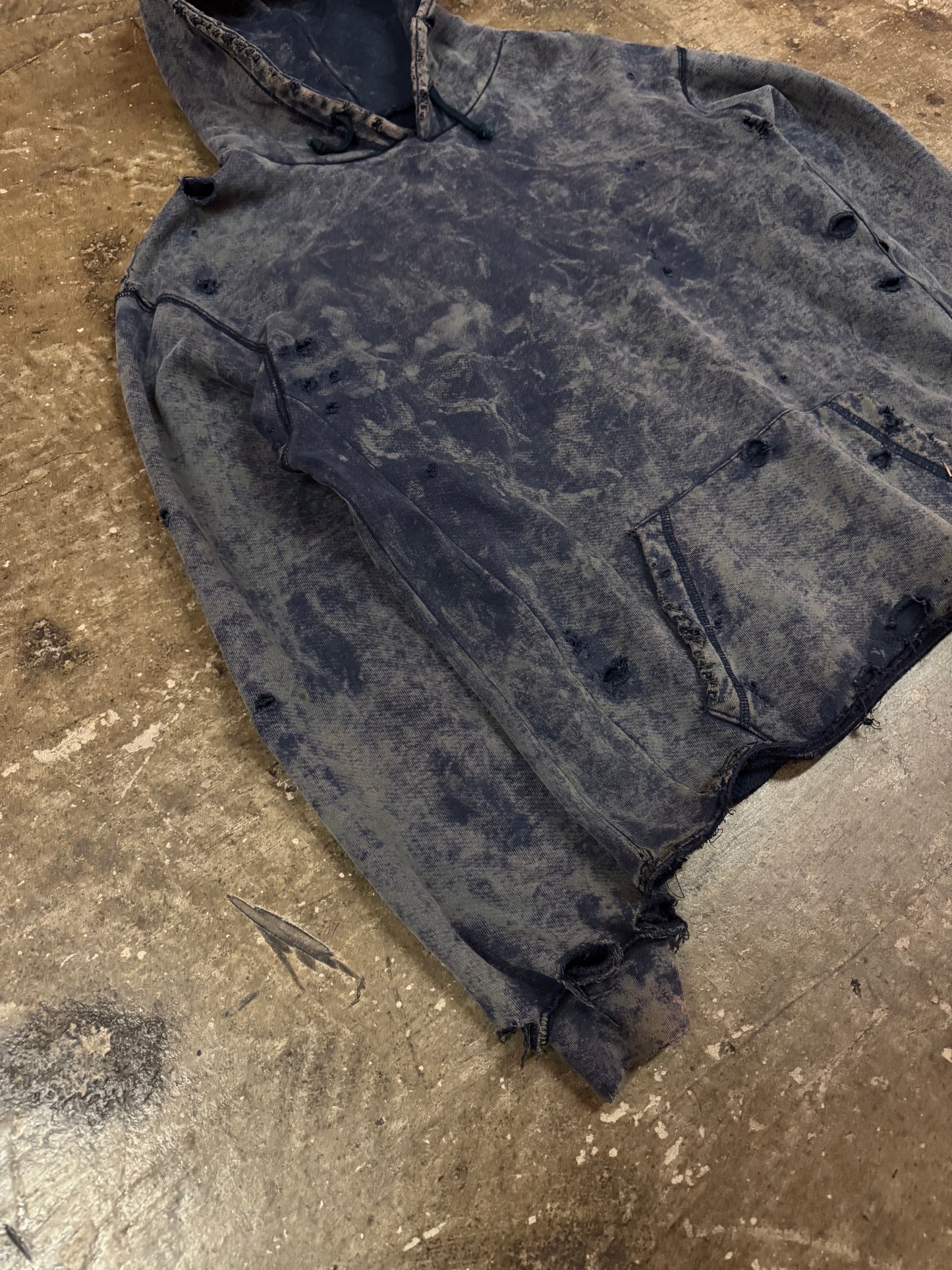 2000s Y2K Acid Wash Distressed SSUR Hoodie [M/L]