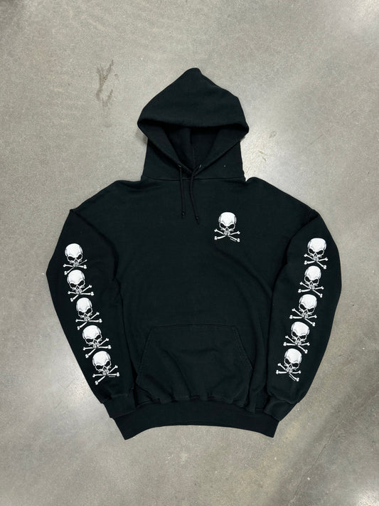 Vintage Y2K Skull Biker Hoodie [XL]