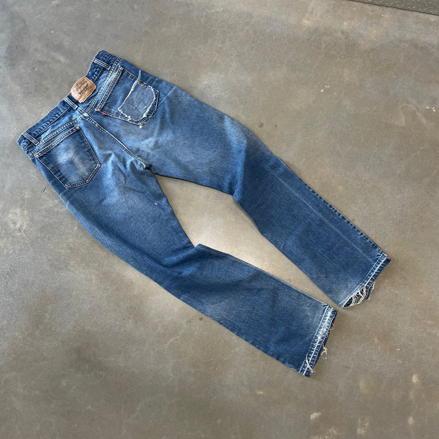 1980s Distressed Levi's 517 Orange Tab Denim [36x36]