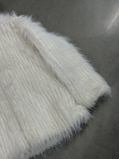 Vintage Y2K Big Faux Fur Hooded Coat [M]