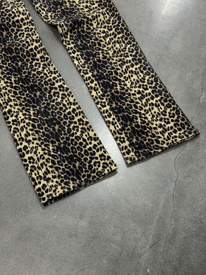 Vintage Y2K Cheetah Print Slight Flare Pants [28"]