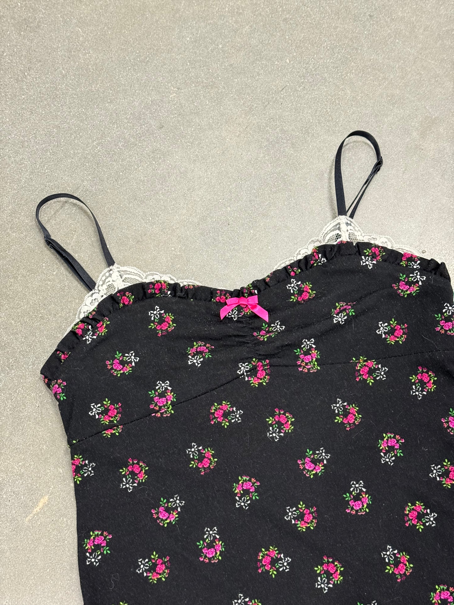 Vintage Y2K Betsey Johnson Bow Floral Camy Top [S]