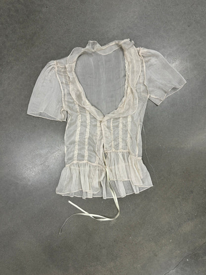 Vintage Y2K Sheer Button-Up Shirt [S]