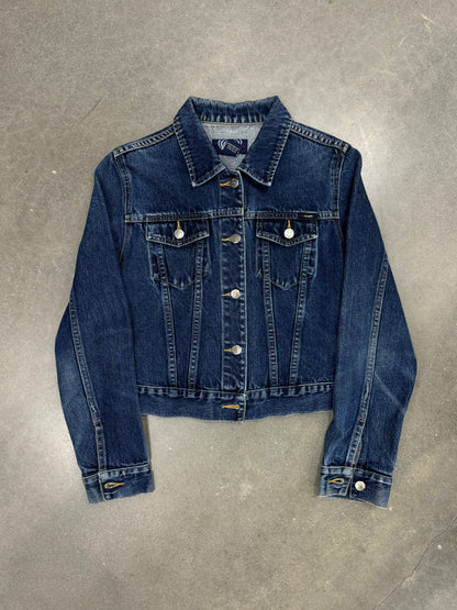 Vintage Y2K Angels Cropped Denim Jacket [S]