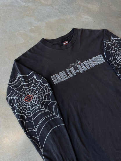 Vintage Y2K Harley Davidson Spiderweb Longsleeve Shirt [XL]