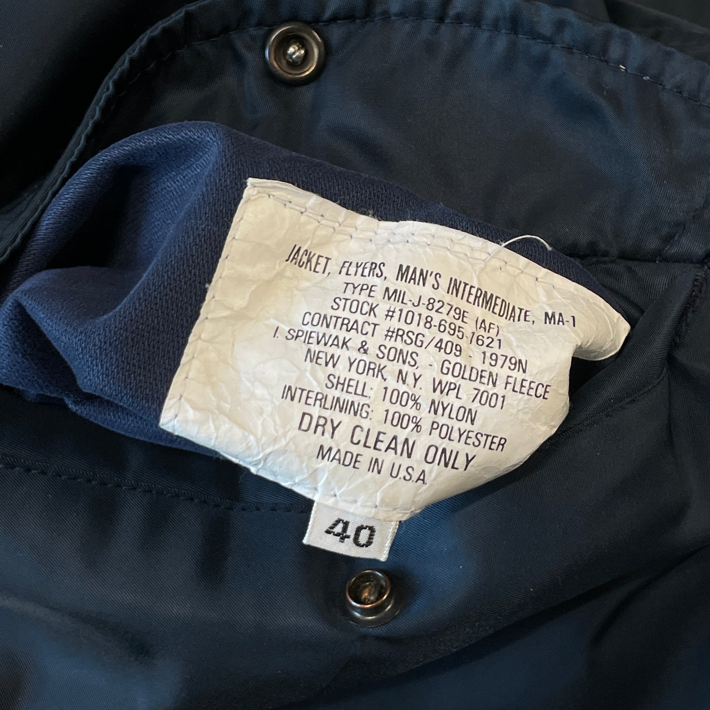 1979 Army MA-1 Bomber Jacket [M]