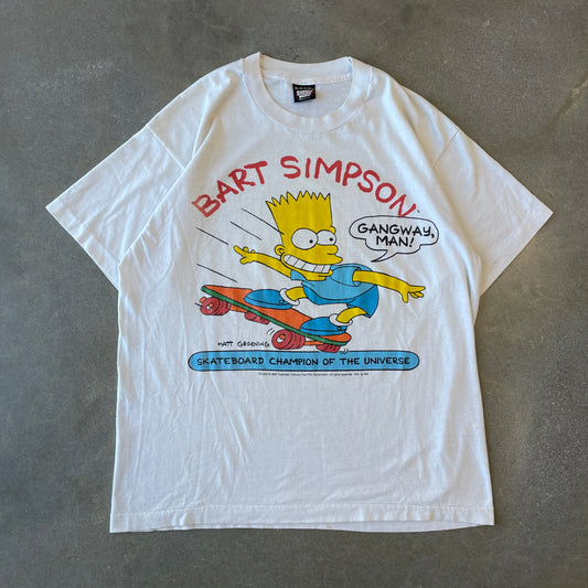 1990 Bart Simpson "Gangway Man!" T-Shirt [XL]