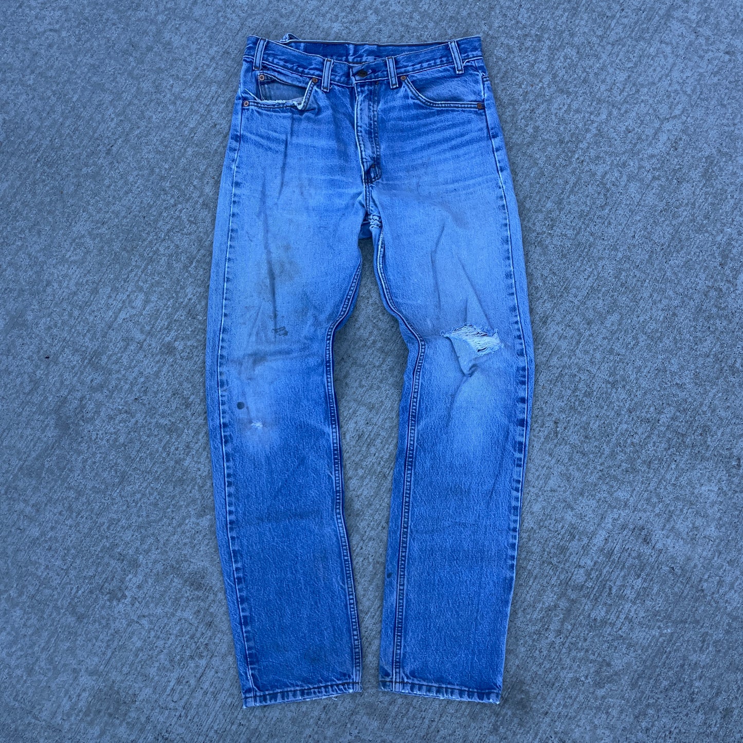 1980s Distressed Levis 505 Orange Tab [30x33]