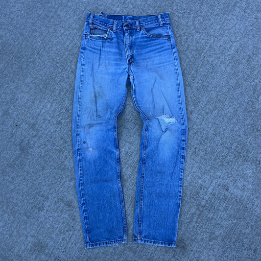 1980s Distressed Levis 505 Orange Tab [30x33]