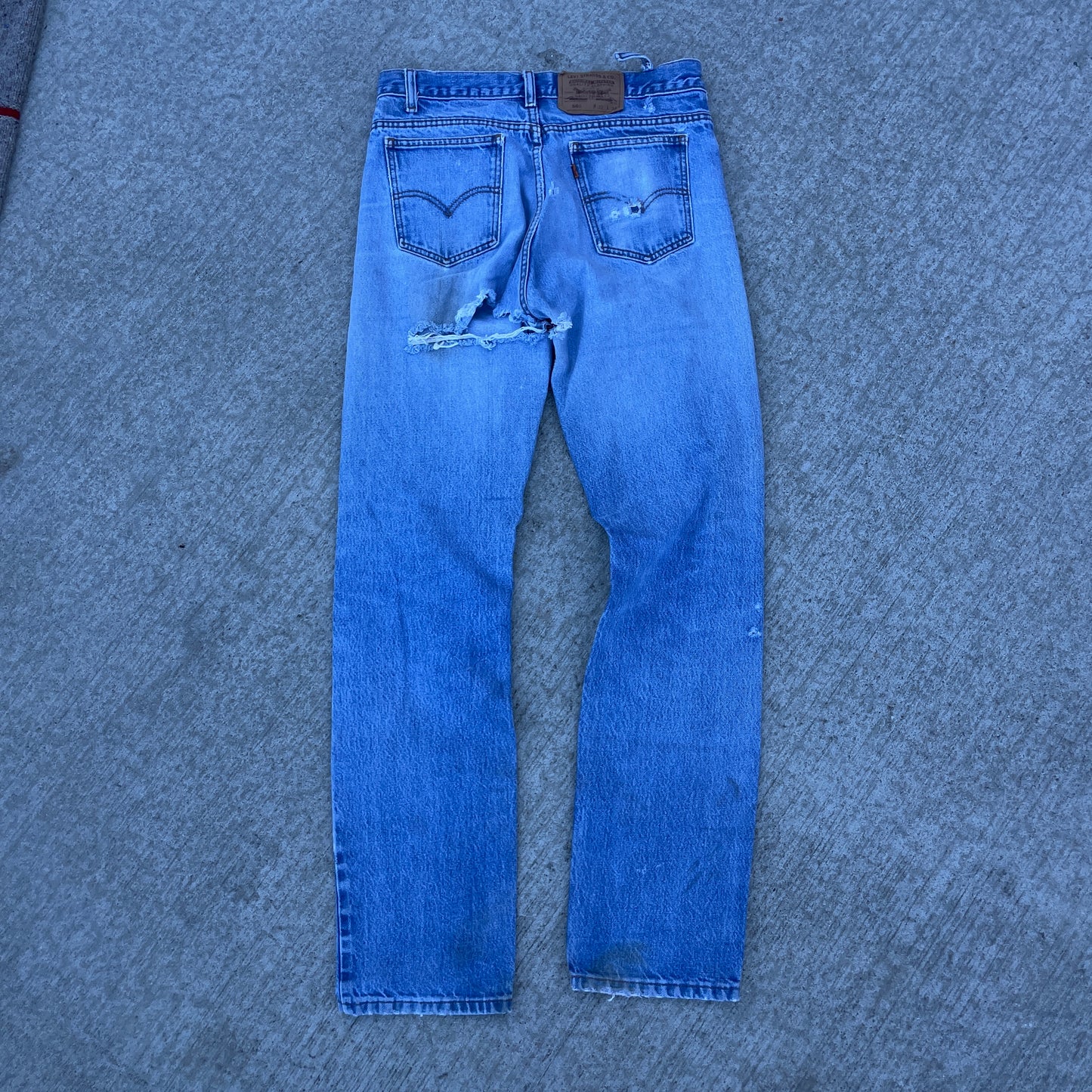 1980s Distressed Levis 505 Orange Tab [30x33]