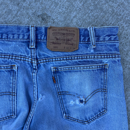 1980s Distressed Levis 505 Orange Tab [30x33]